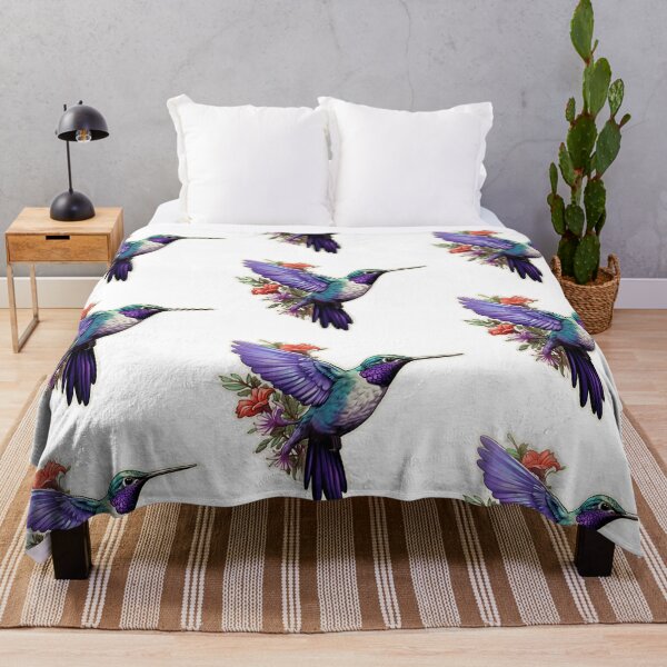 Item preview, Vivid Purple Hummingbird Blossoms Artwork designed and sold by SellingWSarah17.