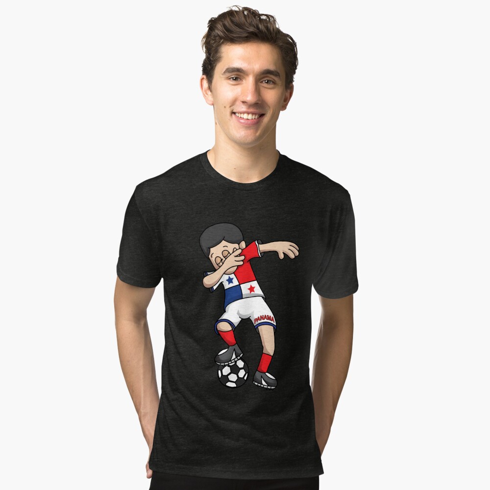 Zazzle Dabbing Dog Panama Soccer Fans Panamanian Flag Foo T-Shirt, Men's, Size: Adult S, Black