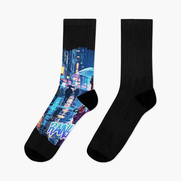Item preview, Rainy Girl – Neon City Reflections designed and sold by Migiteart.
