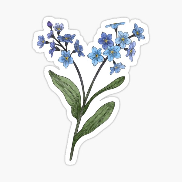 Artikel-Vorschau von Vergissmeinnicht-Blumen, designt und verkauft von Marguerite Artistry.