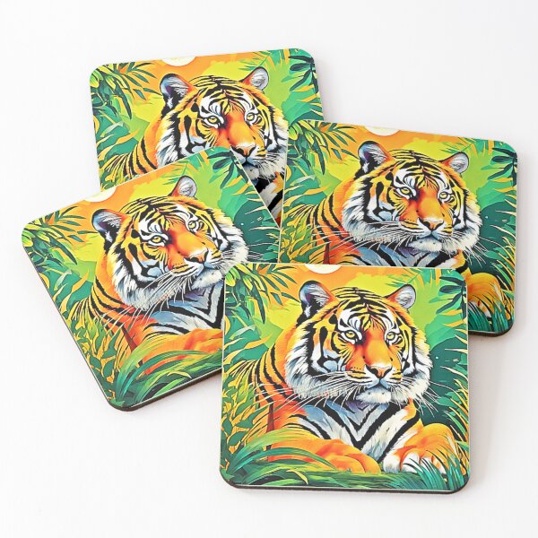 Item preview, Tropical Tiger Art designed and sold by Health And Fitness Posts e-Store.