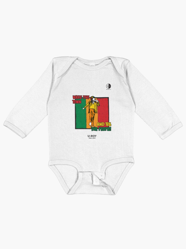 Thumbnail 1 of 2, Baby One-Piece, Wake The Town and Tell The People! designed and sold by HalfSerious.