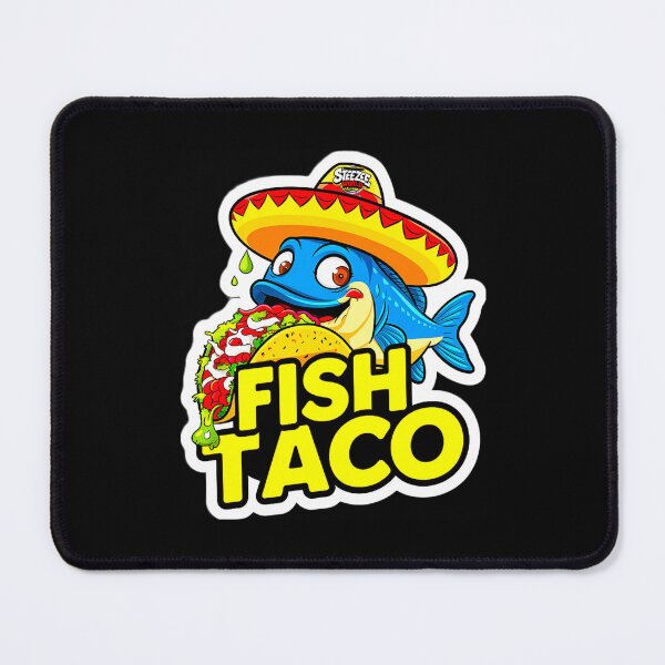 Item preview, Fish Taco Sticker Design designed and sold by SteezeeStore.