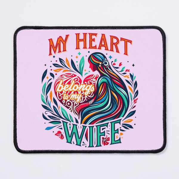 Item preview, My heart belongs to my wife, typography designed and sold by maxmaj.
