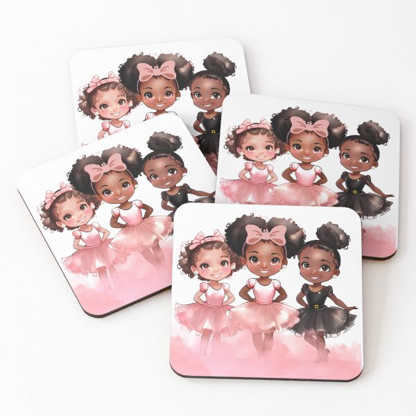 Item preview, Graceful Black Girl Ballerinas in Elegant Poses - Inspiring Dance Art designed and sold by WHDProduction45.
