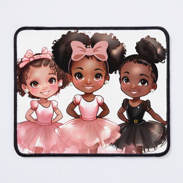 Item preview, Graceful Black Girl Ballerinas in Elegant Poses - Inspiring Dance Art designed and sold by WHDProduction45.