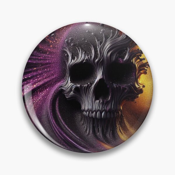 Item preview, Purple and Yellow Splattered Skull designed and sold by Ghostface2025.