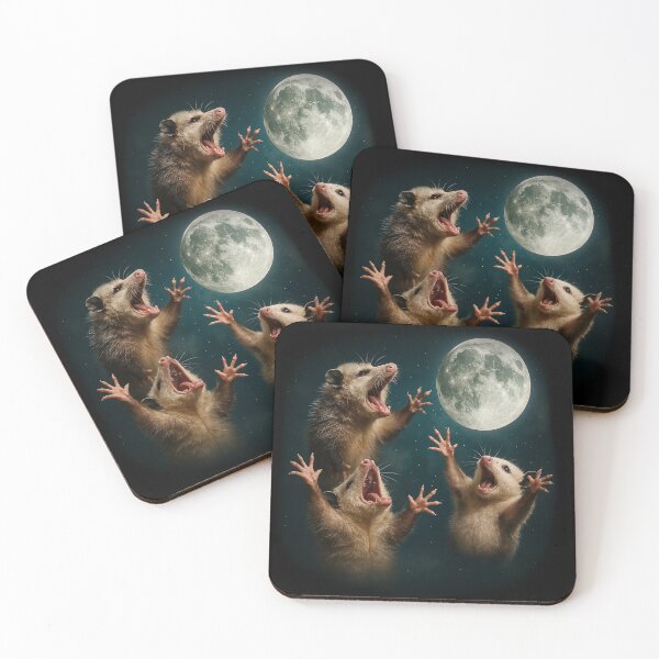 Item preview,  Three Possum Moon 3 Opossum Funny Weird Cursed Meme tee designed and sold by TynesDesign.