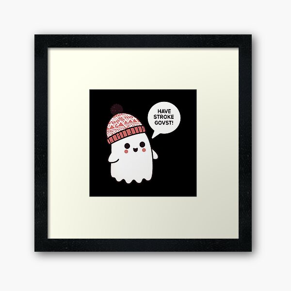 Item preview, Ghost with Warm Winter Message designed and sold by ArtByPaulem.