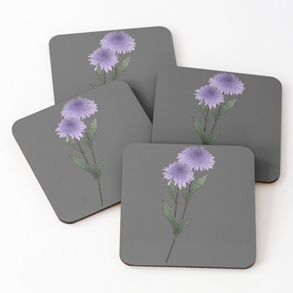 Artikelvorschau, Lila Asterblüten entworfen und verkauft von Marguerite Artistry.