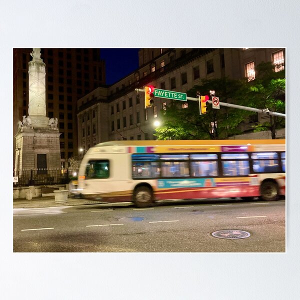 Item preview, Maryland Transit Administration bus at Fayette and Calvert designed and sold by Dystopian Design.