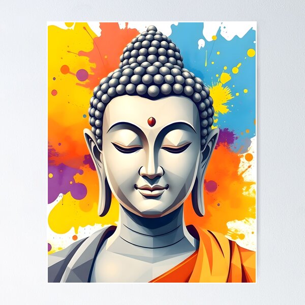 Item preview, Colorful Modern Art | Gautama Buddha Digital Painting designed and sold by Dev-Ang.