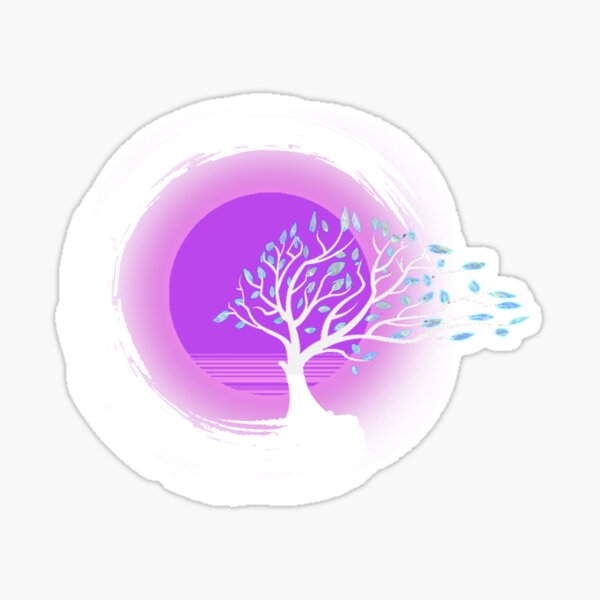 Zen Circle with Transformation Tree Sticker
