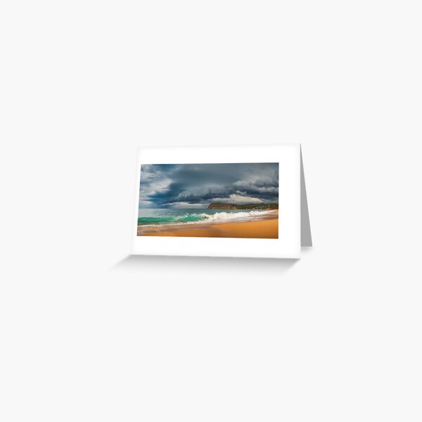 Item preview, Stormfront over beach and breaking waves designed and sold by dags.