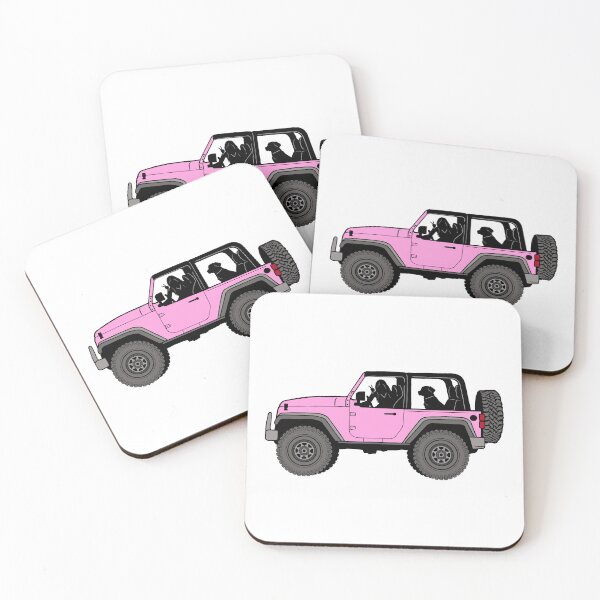 Artikelvorschau, 4x4 Girl-N-Dog Pinke Farbe entworfen und verkauft von BlueSkyTheory.