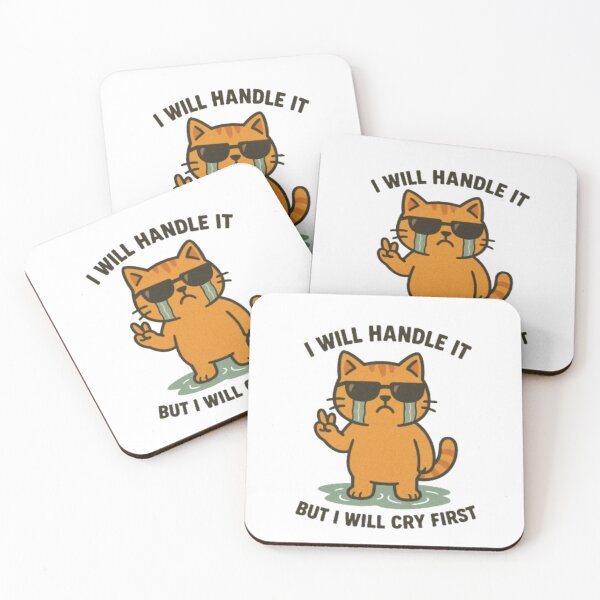 Item preview, I Will Handle It But I Will Cry First - Funny Cat T-Shirt designed and sold by Infinirish.