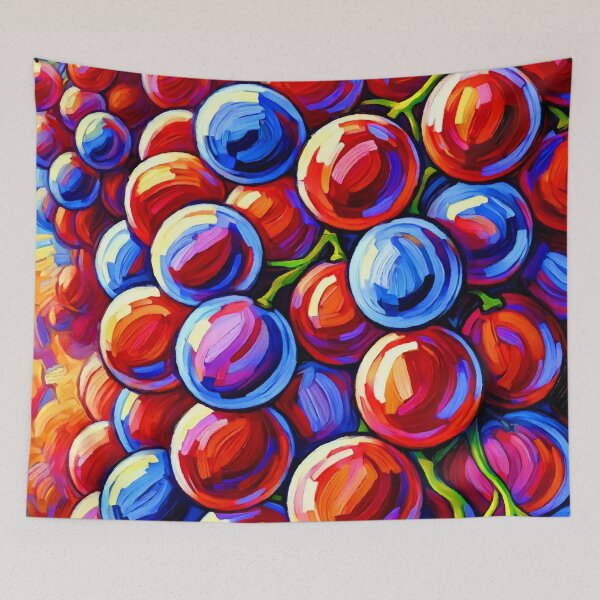 Item preview, Juicy Red Grapes Cluster with Vibrant Vineyard Colors designed and sold by ChrisButler.