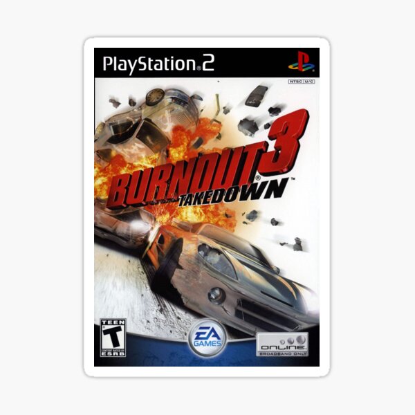 Vista previa del artículo con la obra «Ilustración de Burnout 3: Takedown para PlayStation 2», diseñado y vendido por Zestpond.