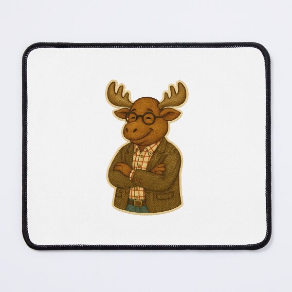 Item preview, Sophisticated Moose in Blazer Embroidery Sticker designed and sold by #Adulting Central.