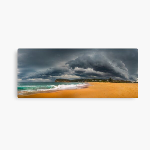 Item preview, stormfront shelf cloud over beach and breaking waves designed and sold by dags.