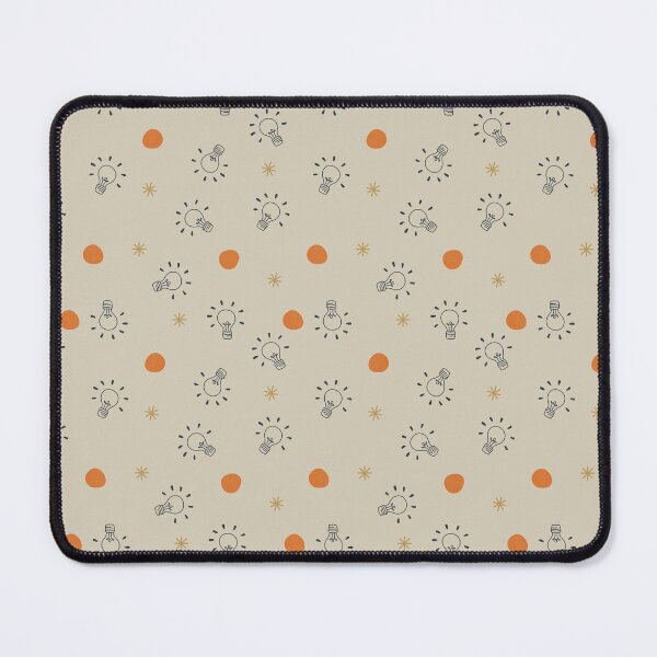 Item preview, Light Bulb Background Pattern - Light Beige, Charcoal, and Moderate Orange designed and sold by ottrain.