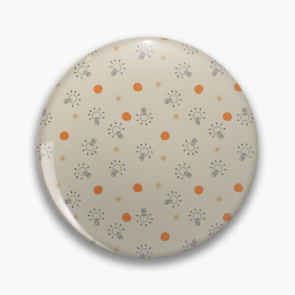 Item preview, Light Bulb Background Pattern - Light Beige, Charcoal, and Moderate Orange designed and sold by ottrain.