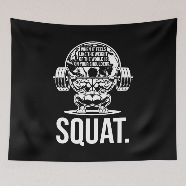 Item preview, Squat - Gym Bodybuilding Powerlifting Motivation designed and sold by chantastical.