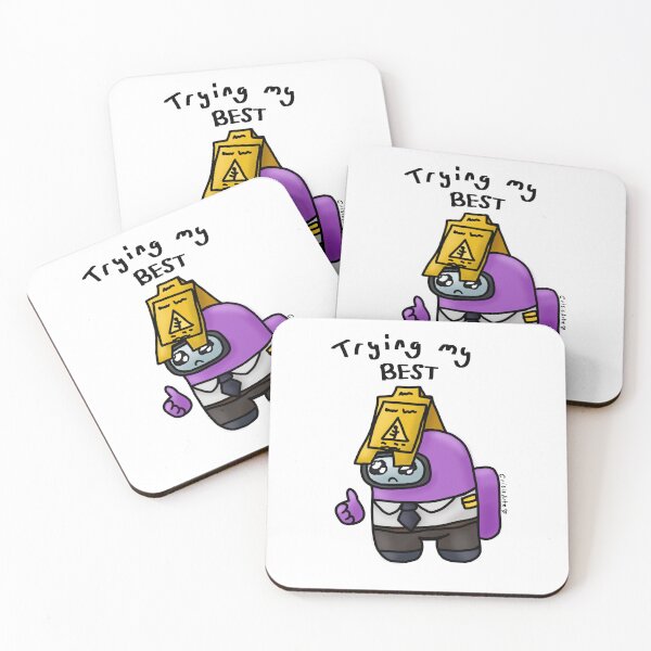 Item preview, Trying My Best- Among Us designed and sold by Crisis-Artz.