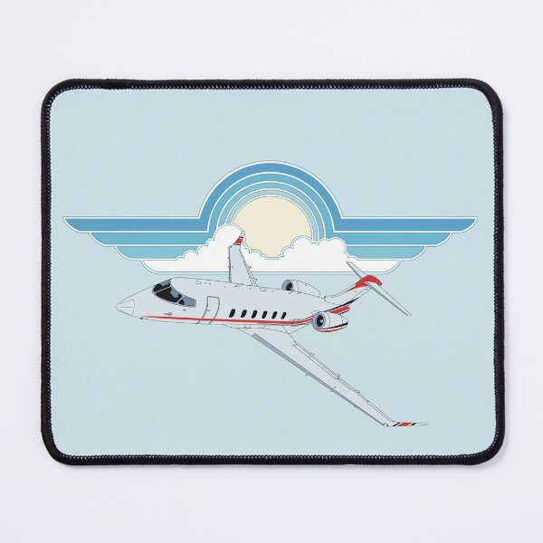 Item preview, Bombardier Challenger 350 Blue Sky Pilot Wings Retro Aviation Design designed and sold by skye-studio.