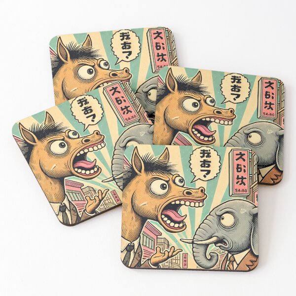 Item preview, Excited Horse vs. Shocked Elephant designed and sold by Wearablestore.