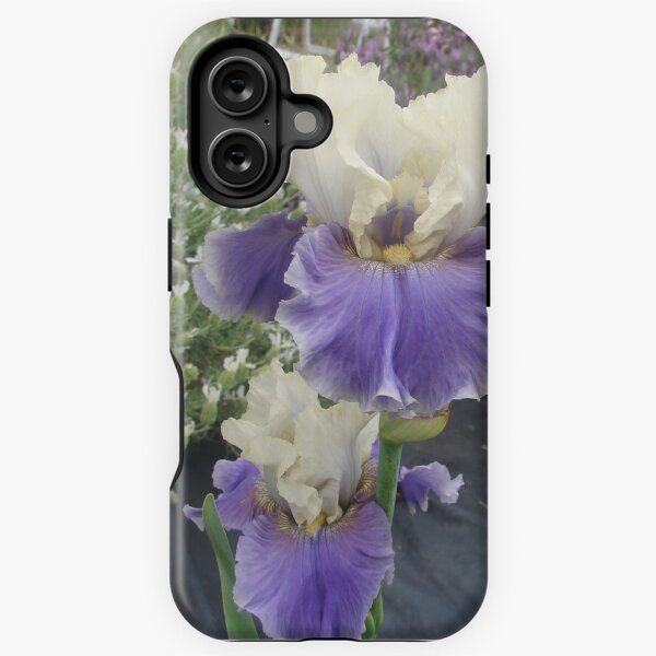 Item preview, Iris Flower Purple and White Frilly - Champagne Journey designed and sold by Sarah  Rajkotwala.