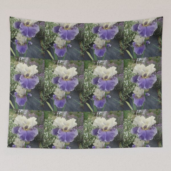 Item preview, Iris Flower Purple and White Frilly - Champagne Journey designed and sold by Sarah  Rajkotwala.