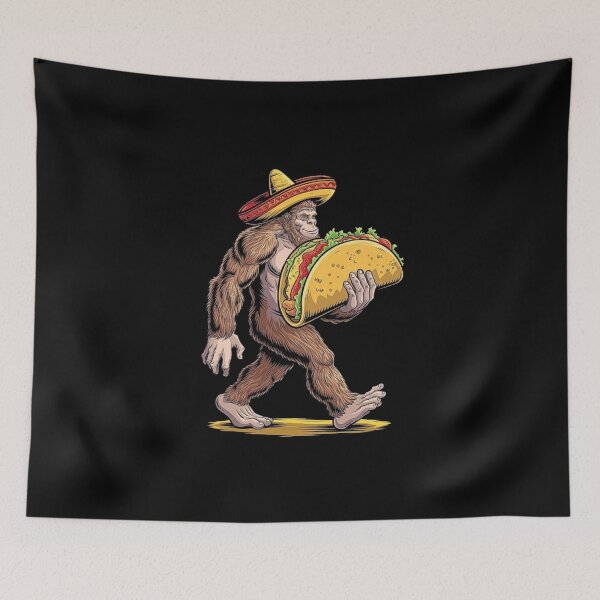 Item preview, Funny Bigfoot Taco Lover Sombrero Mexican Food Design designed and sold by love3617.
