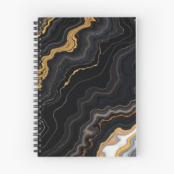 Item preview, Black Marble with Gold and White Swirling Patterns designed and sold by The Fluffy Monster.