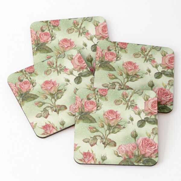 Item preview, Pink roses and buds in watercolor  designed and sold by Designbes.