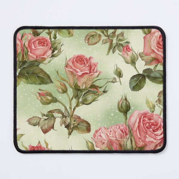 Item preview, Pink roses and buds in watercolor designed and sold by Designbes.