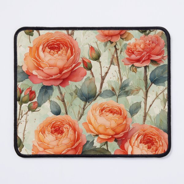 Item preview, Vintage Roses and buds in watercolor designed and sold by Designbes.