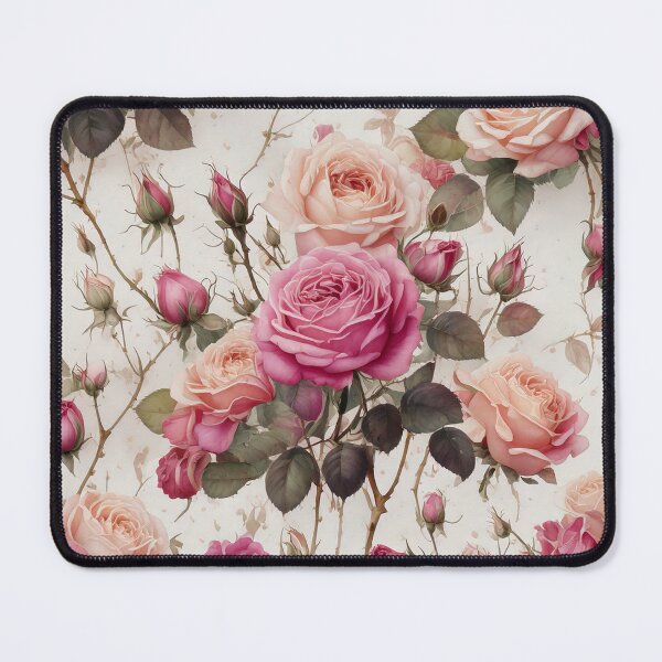 Item preview, Roses and buds in watercolor designed and sold by Designbes.