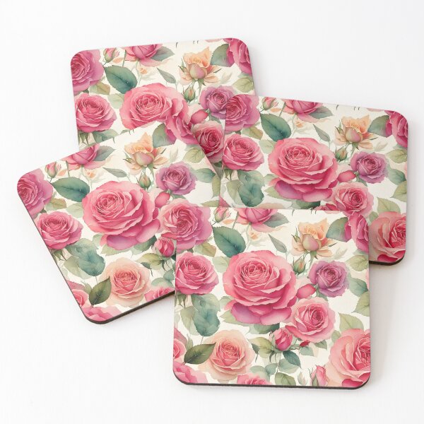 Item preview, Pink Roses in watercolor  designed and sold by Designbes.