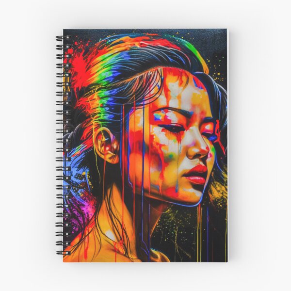 Item preview, Vibrant Neon Portrait – Abstract Expressionist Art designed and sold by CASturgill.
