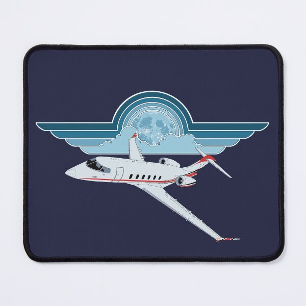 Item preview, Bombardier Challenger 350 Moonlit Sky Pilot Wings Retro Aviation Design designed and sold by skye-studio.