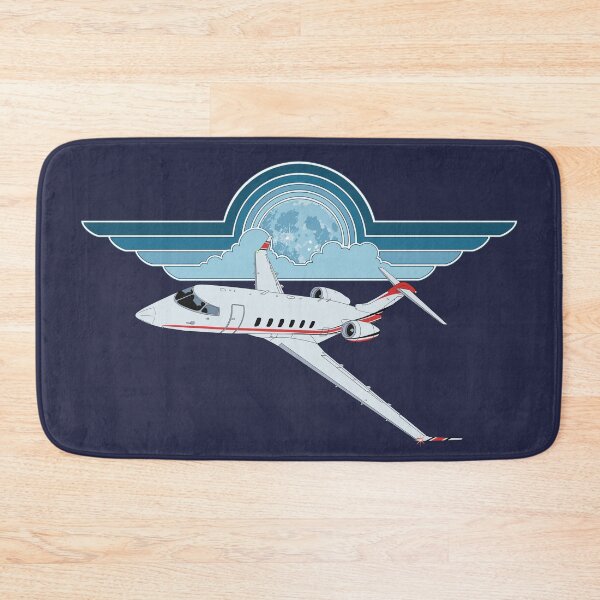 Item preview, Bombardier Challenger 350 Moonlit Sky Pilot Wings Retro Aviation Design designed and sold by skye-studio.