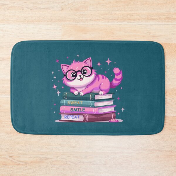 Item preview, Cute Pink Cat on Books - Study & Motivation Aesthetic designed and sold by gtrock.
