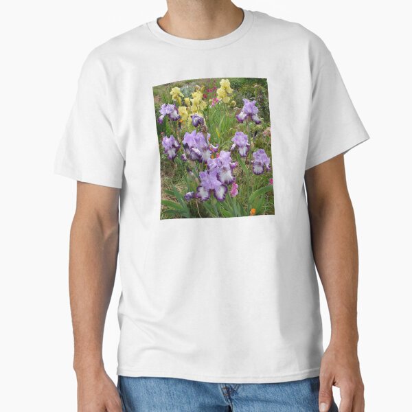 Item preview, Iris Flower Garden Beautiful Purple and Yellow Irises designed and sold by Sarah  Rajkotwala.