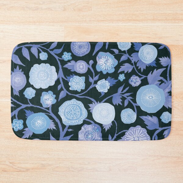 Item preview, Flower Power Hand painted blue watercolor flowers designed and sold by Goddessart.