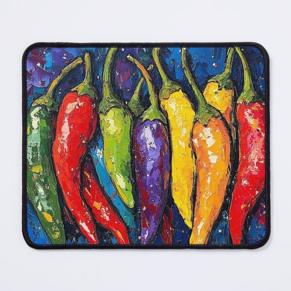 Item preview, Abstract colorful chili peppers print designed and sold by dcrc.