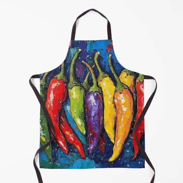 Item preview, Abstract colorful chili peppers print designed and sold by dcrc.