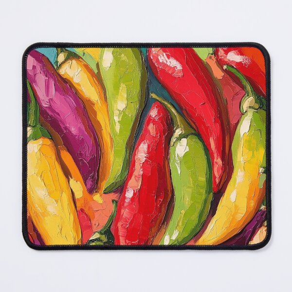Item preview, Abstract colorful chili peppers print designed and sold by dcrc.