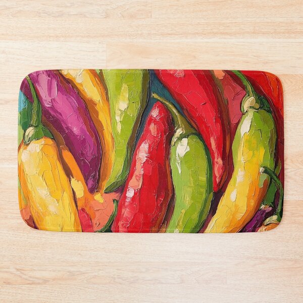 Item preview, Abstract colorful chili peppers print designed and sold by dcrc.