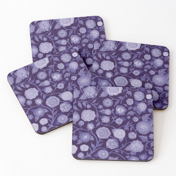 Item preview, Flower Power hand painted watercolor purple flowers designed and sold by Goddessart.
